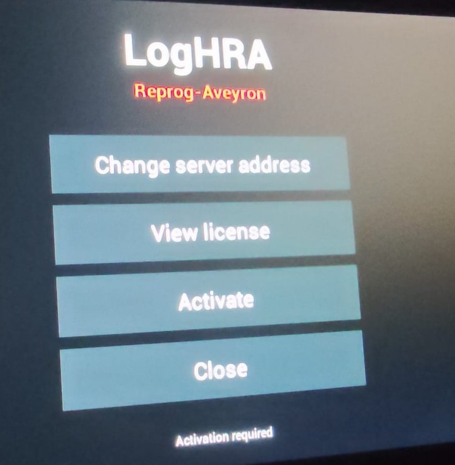 LogHRA app before activation, showing the Activate button